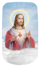 DAROYAL-109-BL Sacred Heart Clouds Blue